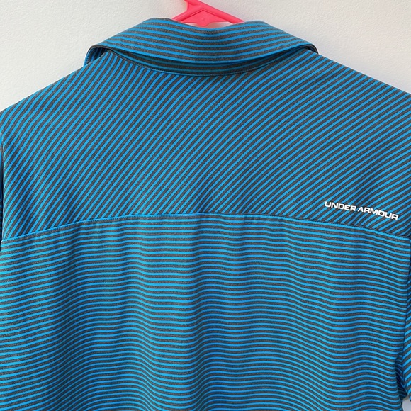 Under Armour Loose Heat Gear Polo large stripe - Picture 3 of 7
